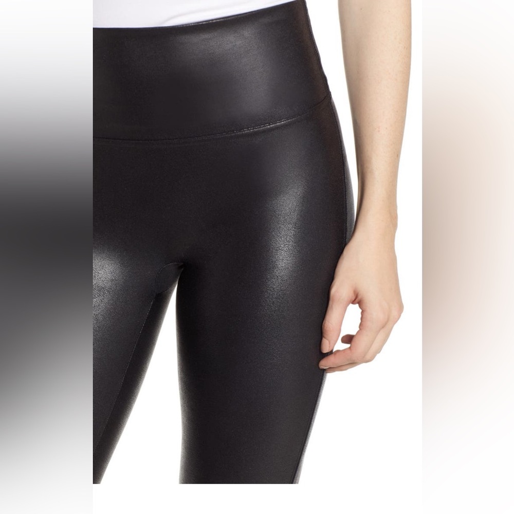 SPANX FAUX LEATHER TIGHTS
